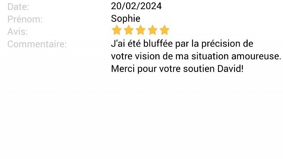 Avis 5 étoiles David-Médium-Magnétiseur-Voyant-Coach de Vie en Normandie